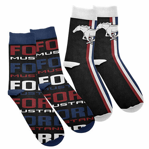 SOCKS TWIN PACK - Ford Mustang Pony logo - Gift Ideas