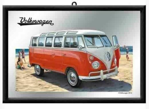 Nostalgic Art Mirror - VW Volkswagen Beach Bus - Gift Ideas 4 Mancave Bar