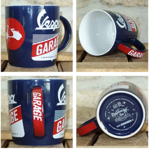 Ceramic 11oz Coffee Mug Teacup - Vespa Garage - Gift Ideas