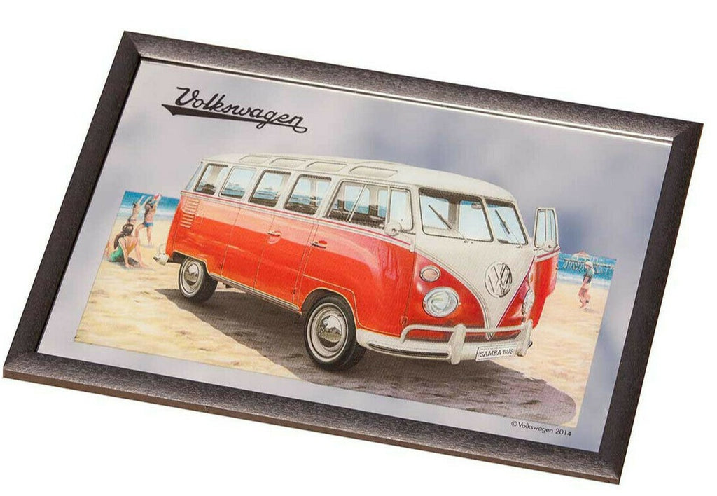 Nostalgic Art Mirror - VW Volkswagen Beach Bus - Gift Ideas 4 Mancave Bar